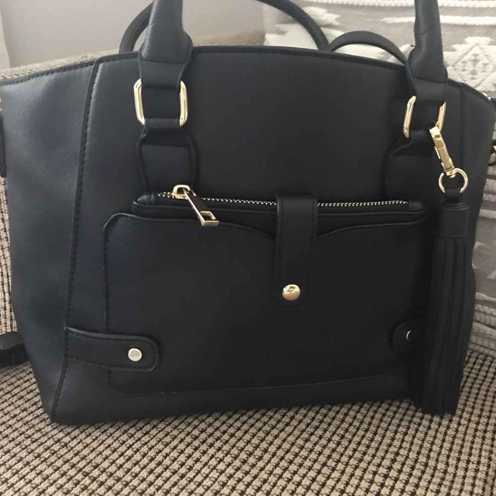 Black purse shoulder or crossbody